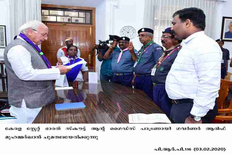 Governor takes charge as patron of the State Bharat Scouts and Guides