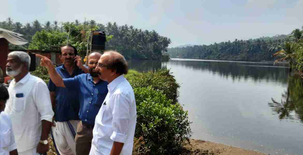 വടകര മാഹി കനാല്‍ പ്രവൃത്തി സ്ഥലങ്ങള്‍ എം എൽ എ സന്ദര്‍ശിച്ചു 