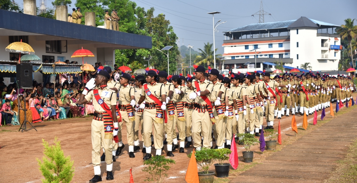 Passing out parade of Students Police Cadets held at Pathanamthitta