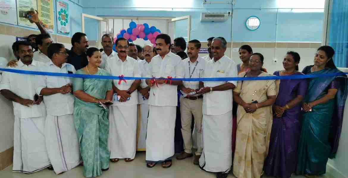 പാലാ ജനറൽ ആശുപത്രിയിലെ 360 ഡിഗ്രി മെറ്റബോളിക് ഡിസീസ് മാനേജ്‌മെന്റ് സെന്ററിന്റെ  ഉദ്ഘാടനം ജോസ് കെ. മാണി എം.പി നിർവഹിക്കുന്നു.