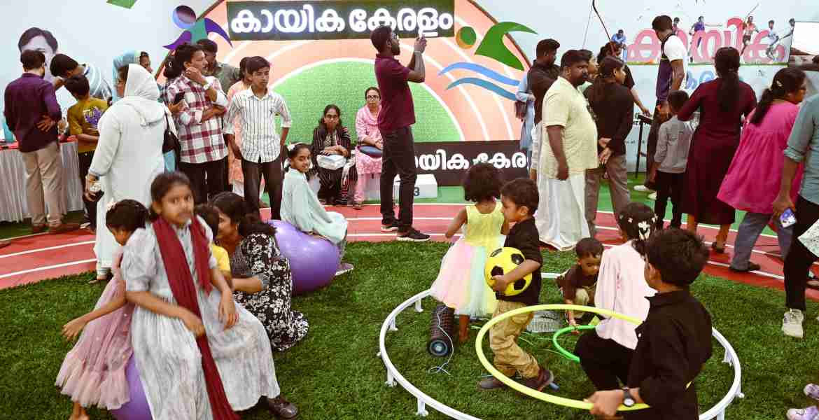 എന്റെ കേരളം പ്രദർശന വിപണന മേളയിലേ കായിക വകുപ്പിന്റെ സ്റ്റാൾ