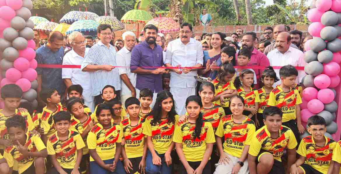 കുഞ്ഞിമംഗലം ഗ്രാമ പഞ്ചായത്ത് മിനി സ്റ്റേഡിയം ഉദ്ഘാടനം കായിക വകുപ്പ് മന്ത്രി വി അബ്ദുറഹിമാൻ നിർവ്വഹിക്കുന്നു