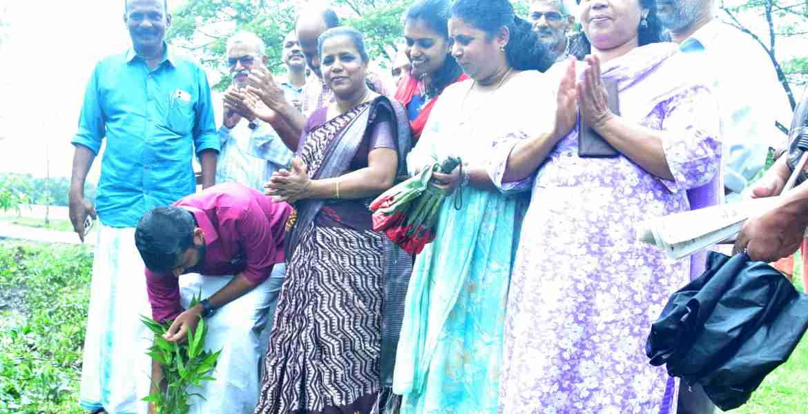 കണ്ണപുരം ഗ്രാമ പഞ്ചായത്തിൽ നടന്ന മുള വൽകരണത്തിന്റെ നടീൽ ഉദ്ഘാടനം   എം.വിജിൻ എം. എൽ. എ നിർവഹിക്കുന്നു.
