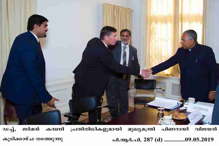 Chief Minister Pinarayi Vijayan meets Dutch, German company representatives