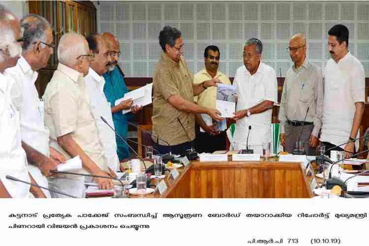 Chief Minister of Kerala Sri.Pinarayi Vijayan releases Kuttanad Special Package Report prepared by State Planning Board