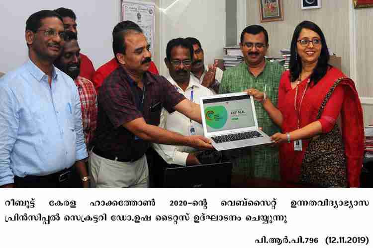 Dr. Usha Titus launches reboot kerala hackathon website