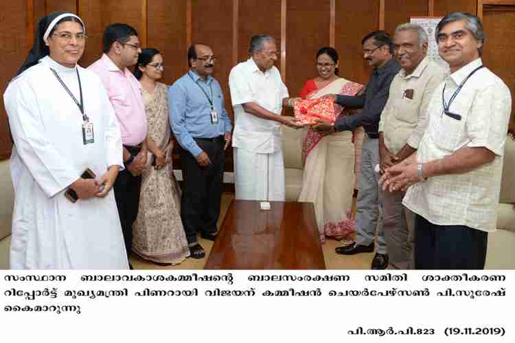 Kerala Child rights commission  submits report to CM 