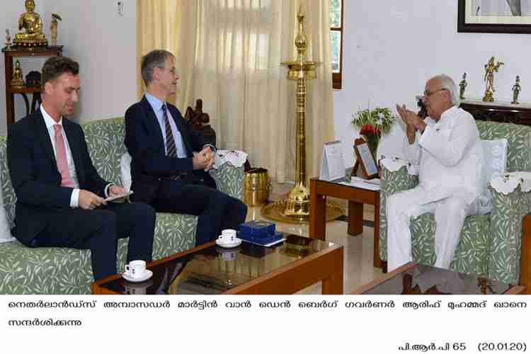 Netherland Ambassador visits governor Arif Mohammad Khan